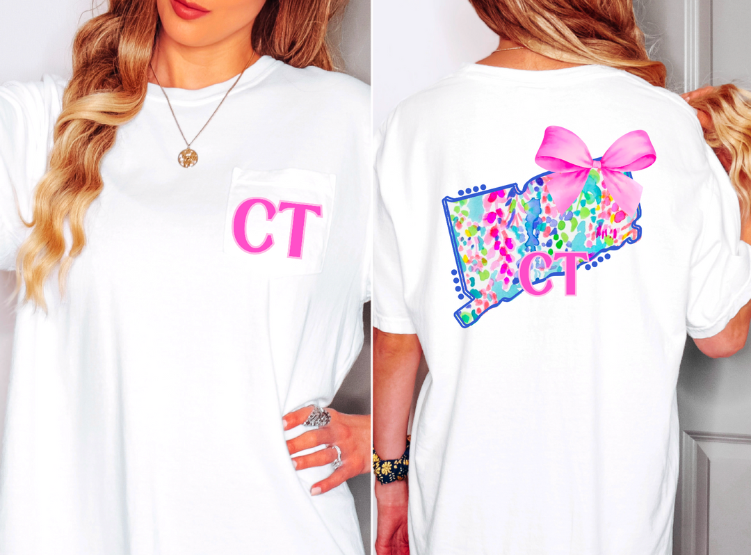 Lily Bow States FRONT DTF Print