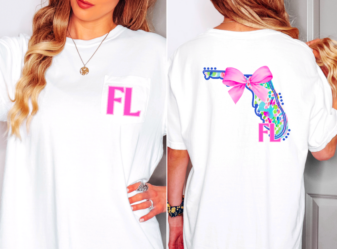 Lily Bow States FRONT DTF Print