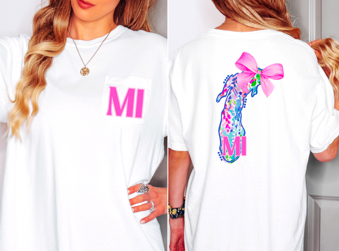 Lily Bow States FRONT DTF Print