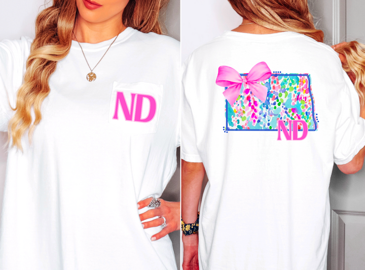 Lily Bow States FRONT DTF Print