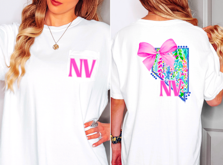 Lily Bow States FRONT DTF Print