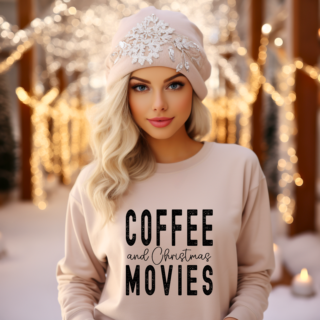 Coffee And Christmas Movies DTF Print