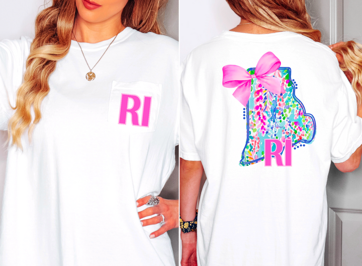 Lily Bow States FRONT DTF Print