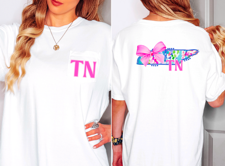 Lily Bow States FRONT DTF Print