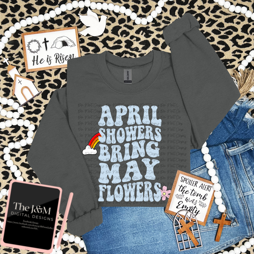 April Showers DTF Print