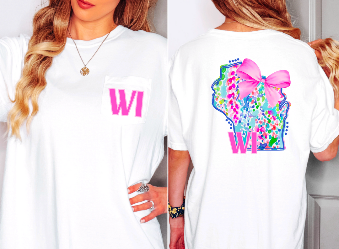 Lily Bow States FRONT DTF Print