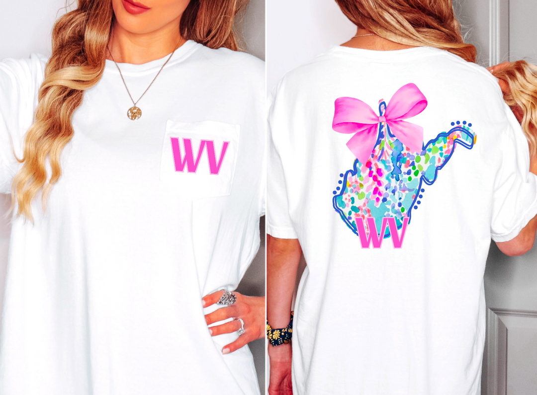 Lily Bow States FRONT DTF Print