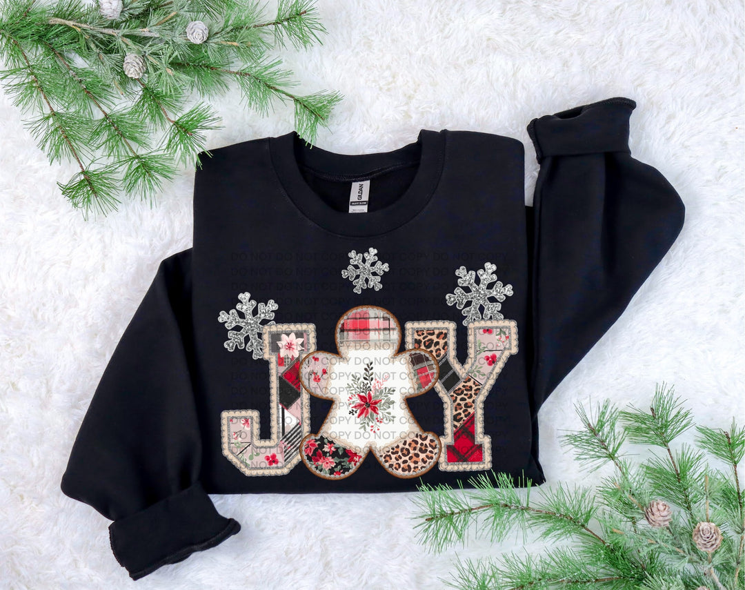 Joy Gingerbread Man DTF Print