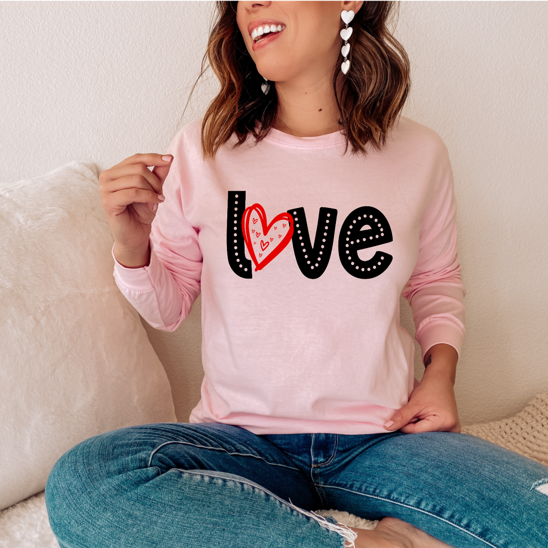 Love With Heart DTF Print