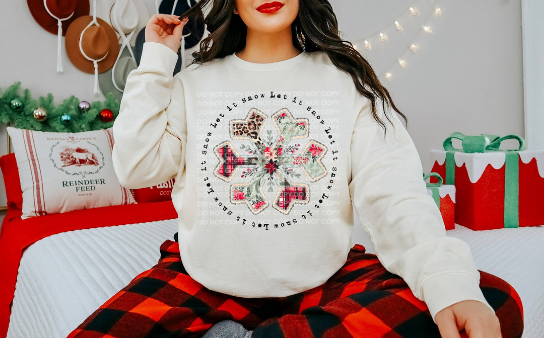 Snowflake Patchwork DTF Print