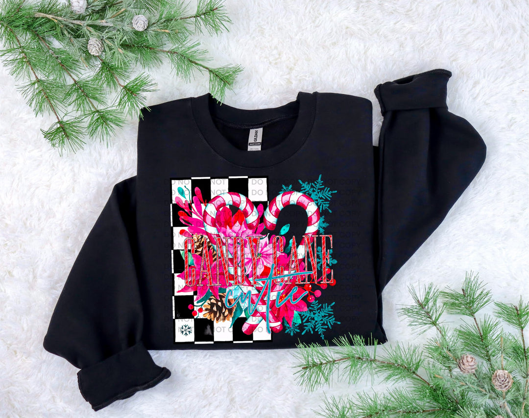 Candy Cane Cutie DTF Print