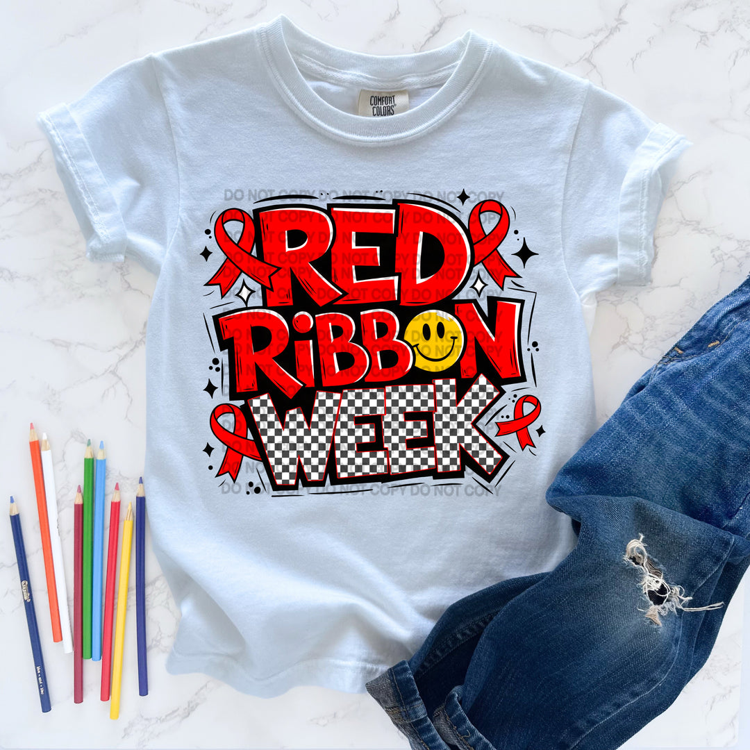 Red Ribbon Week DTF Print