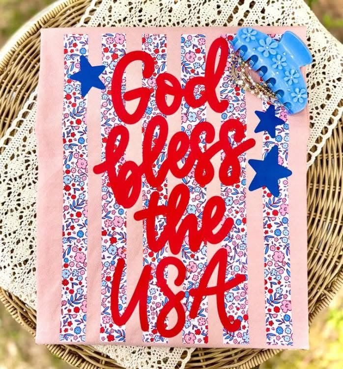 God Bless The USA Printed Tee