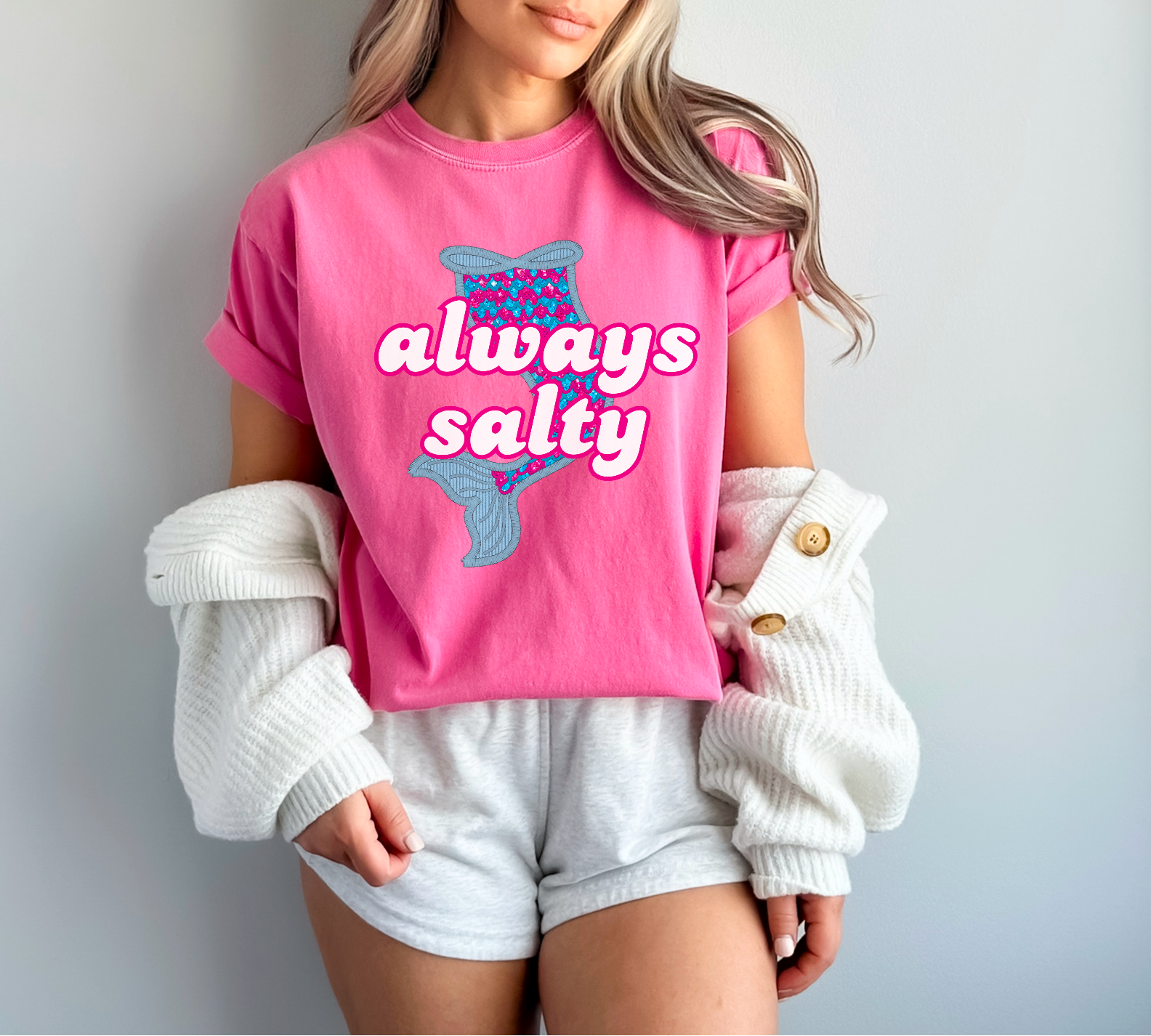 Always Salty Mermaid DTF Print