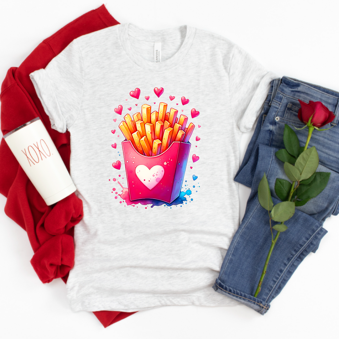 Fries With Hearts DTF Print
