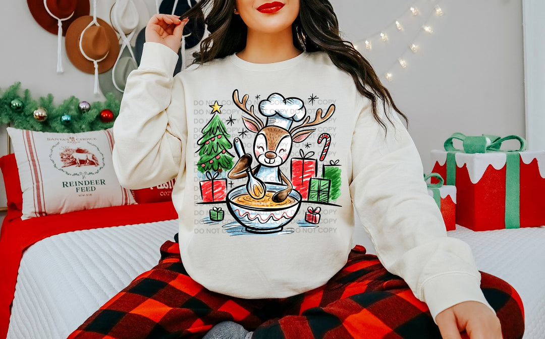 Reindeer Baking DTF Print