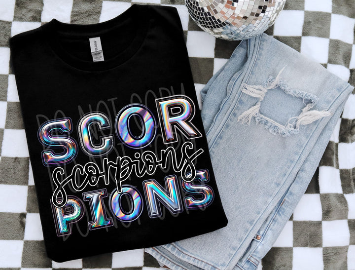 Holographic Mascots (A-S) DTF Print