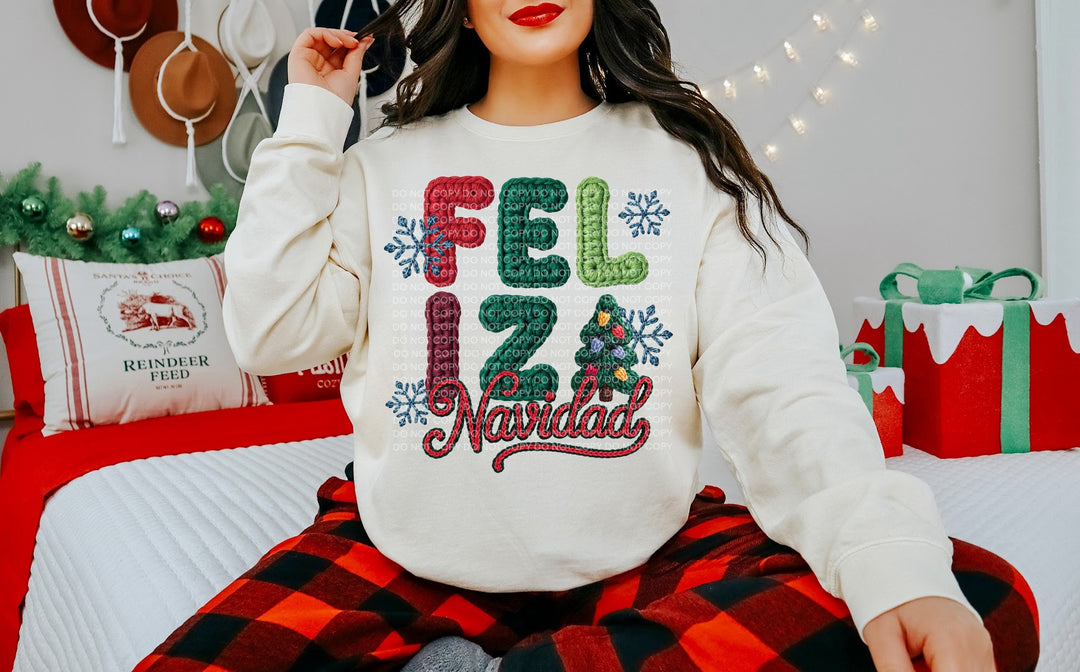 Feliz Navidad DTF Print