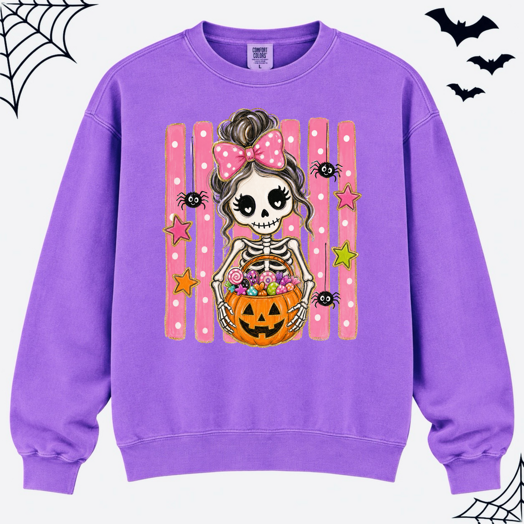 Skeleton Candy Basket DTF Print