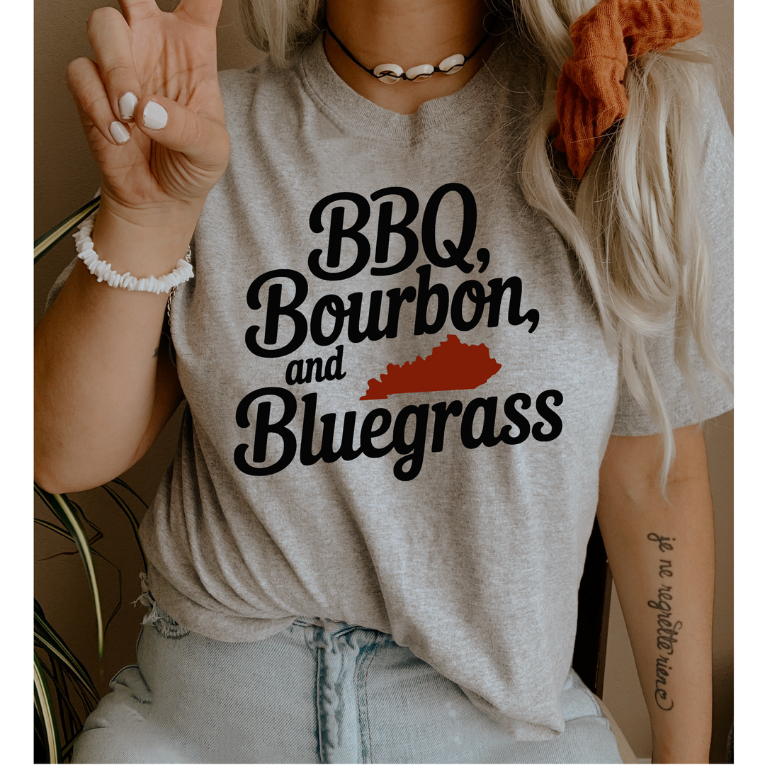 BBQ Bourbon And Bluegrass DTF Print