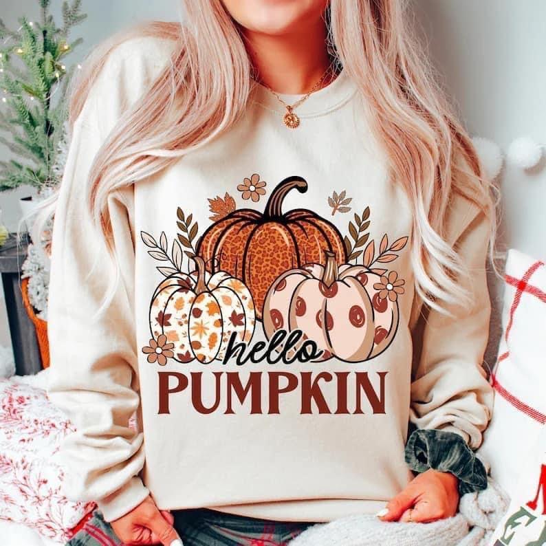 Hello Pumpkin DTF Print