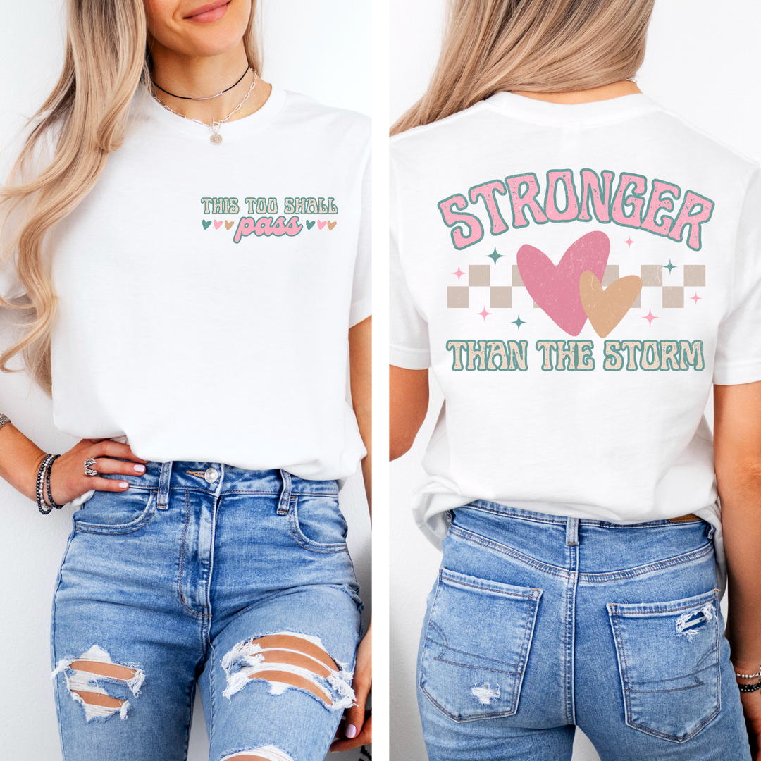Stronger Than The Storm Checks FRONT DTF Print