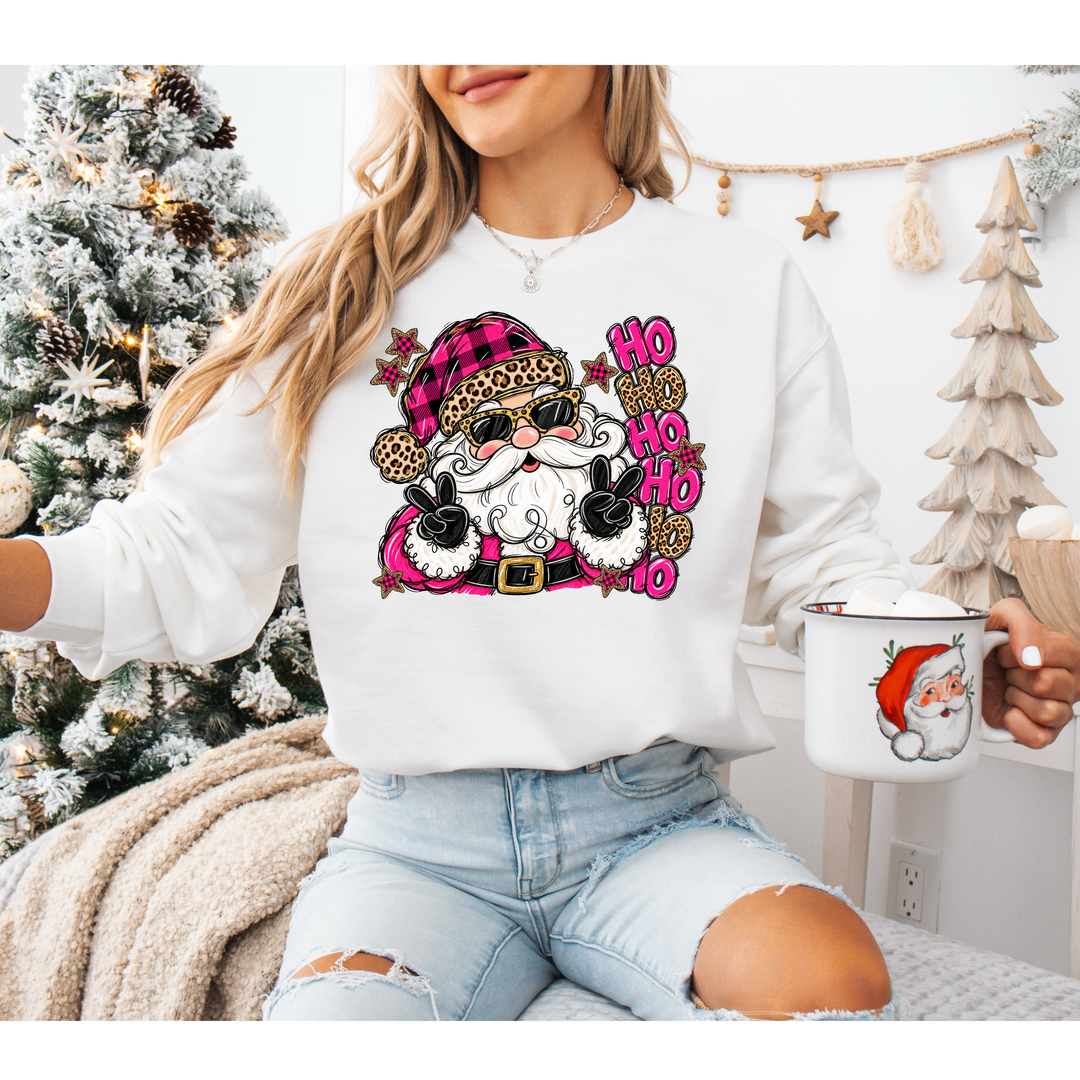 Ho Ho Ho Hot Pink Santa DTF Print