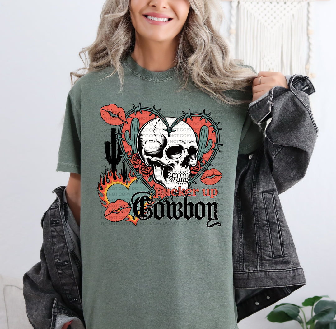 Pucker Up Cowboy DTF Print