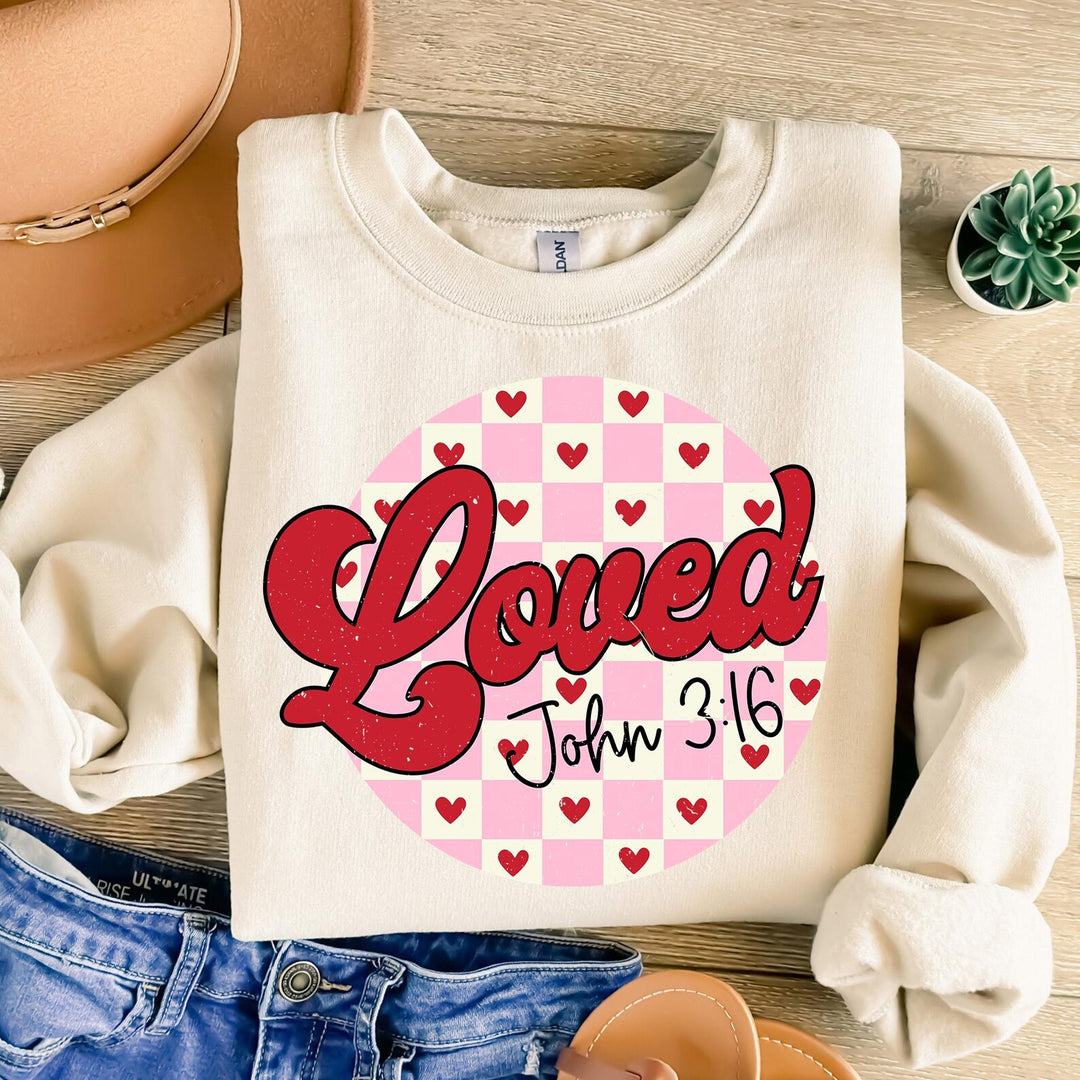 Loved John 3:16 SAND Sweatshirt