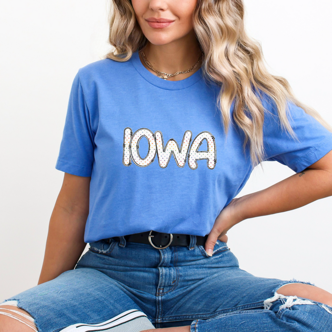 Colorful Dots States DTF Print