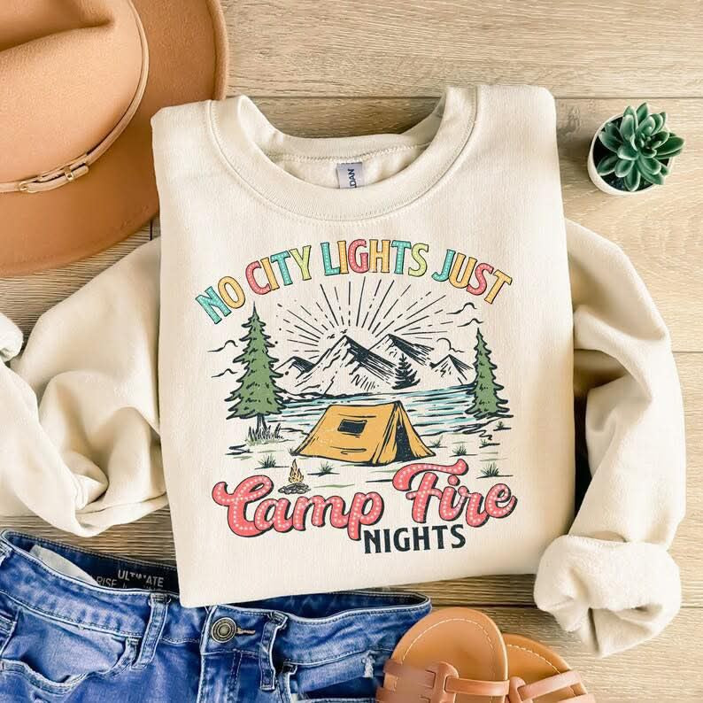 Campfire Lights DTF Print