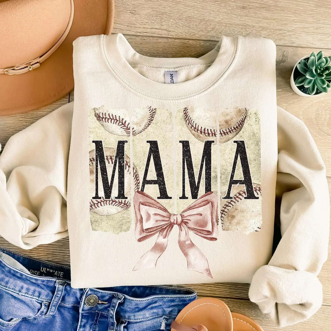 Brushstroke Baseball Mama DTF Print