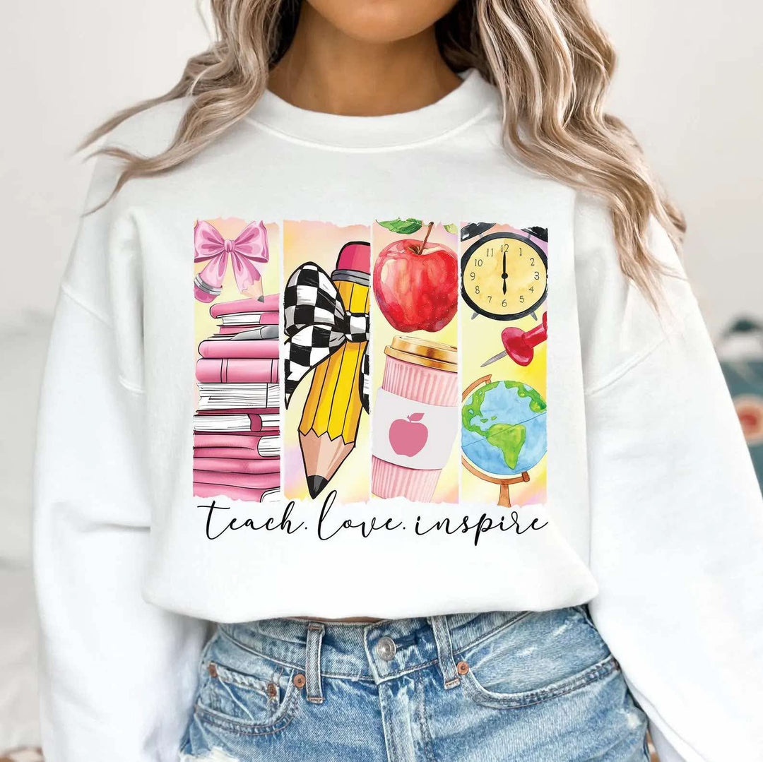 Brushstroke Teach Love Inspire DTF Print