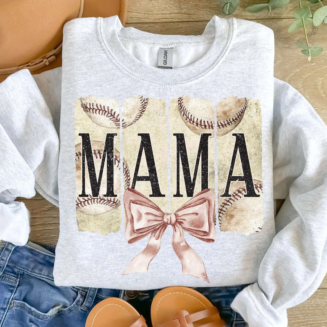 Brushstroke Baseball Mama DTF Print