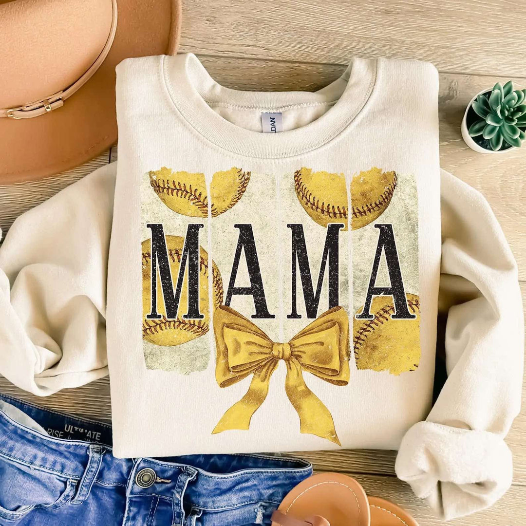 Brushstroke Softball Mama DTF Print