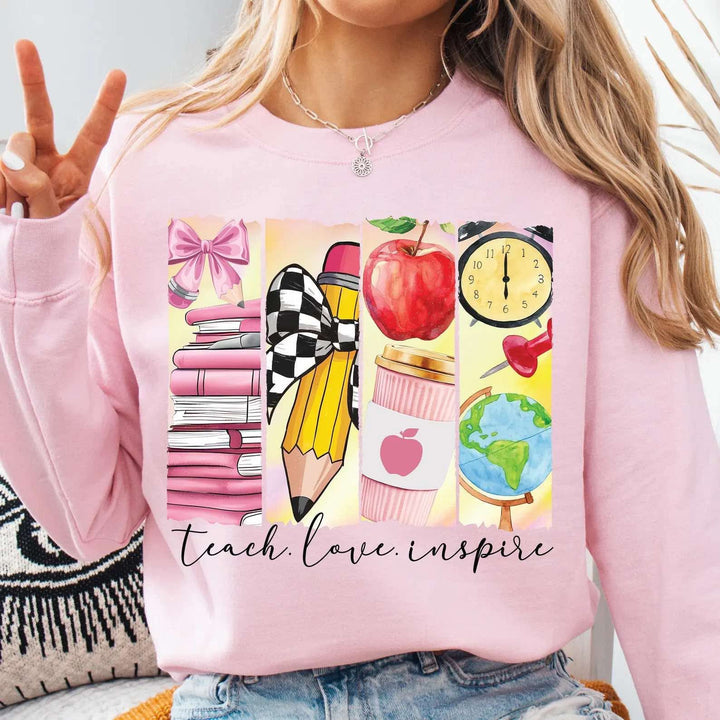 Brushstroke Teach Love Inspire DTF Print