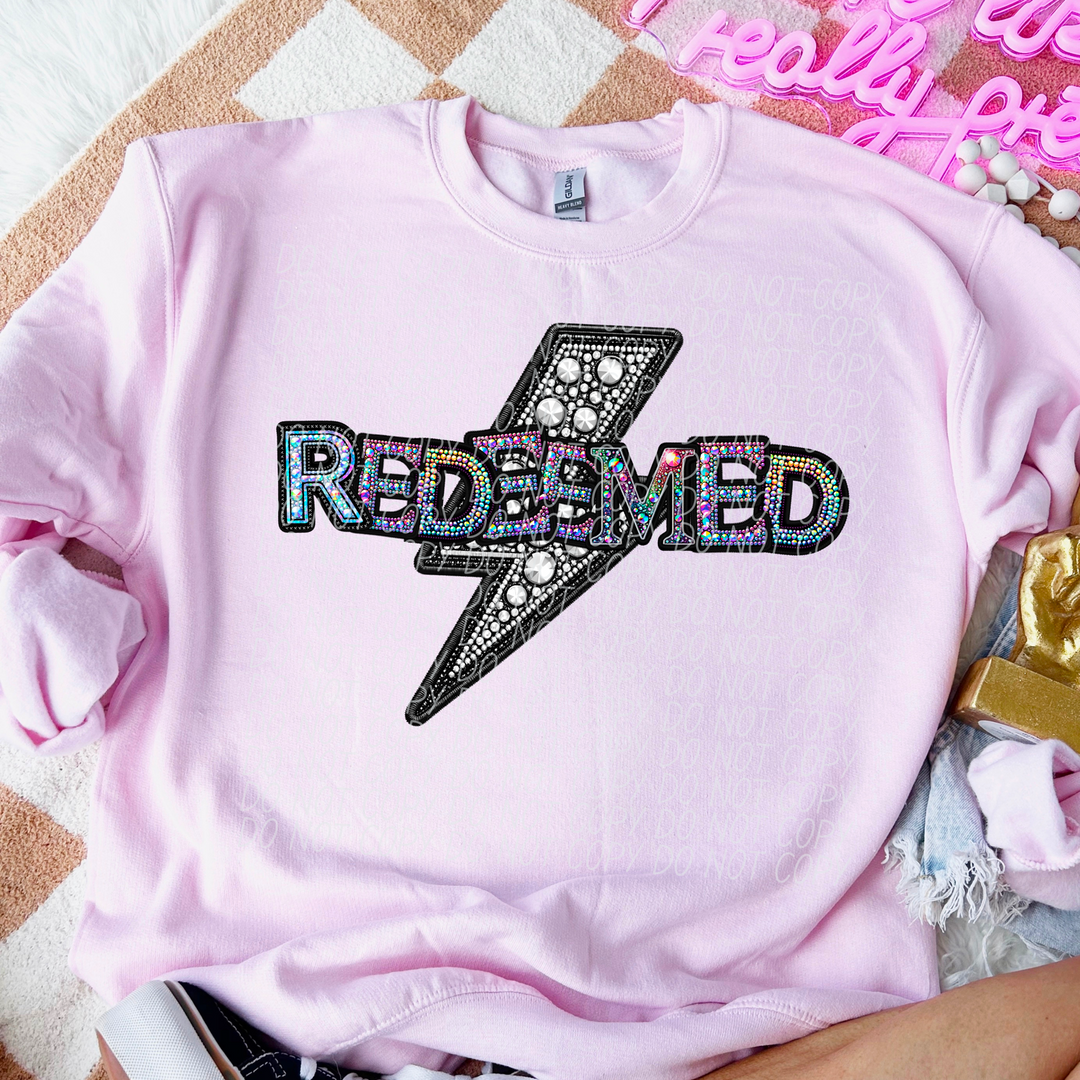 Faux Bling Redeemed DTF Print
