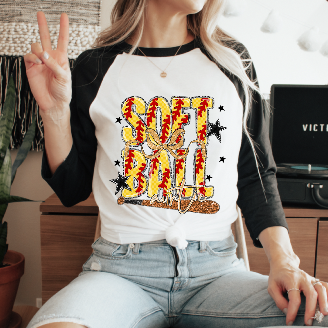Softball/Baseball Auntie DTF Print