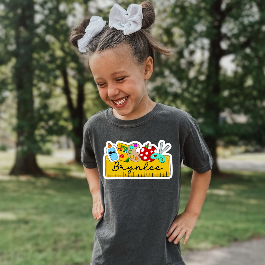 Back To School Name Plate Custom DTF Print