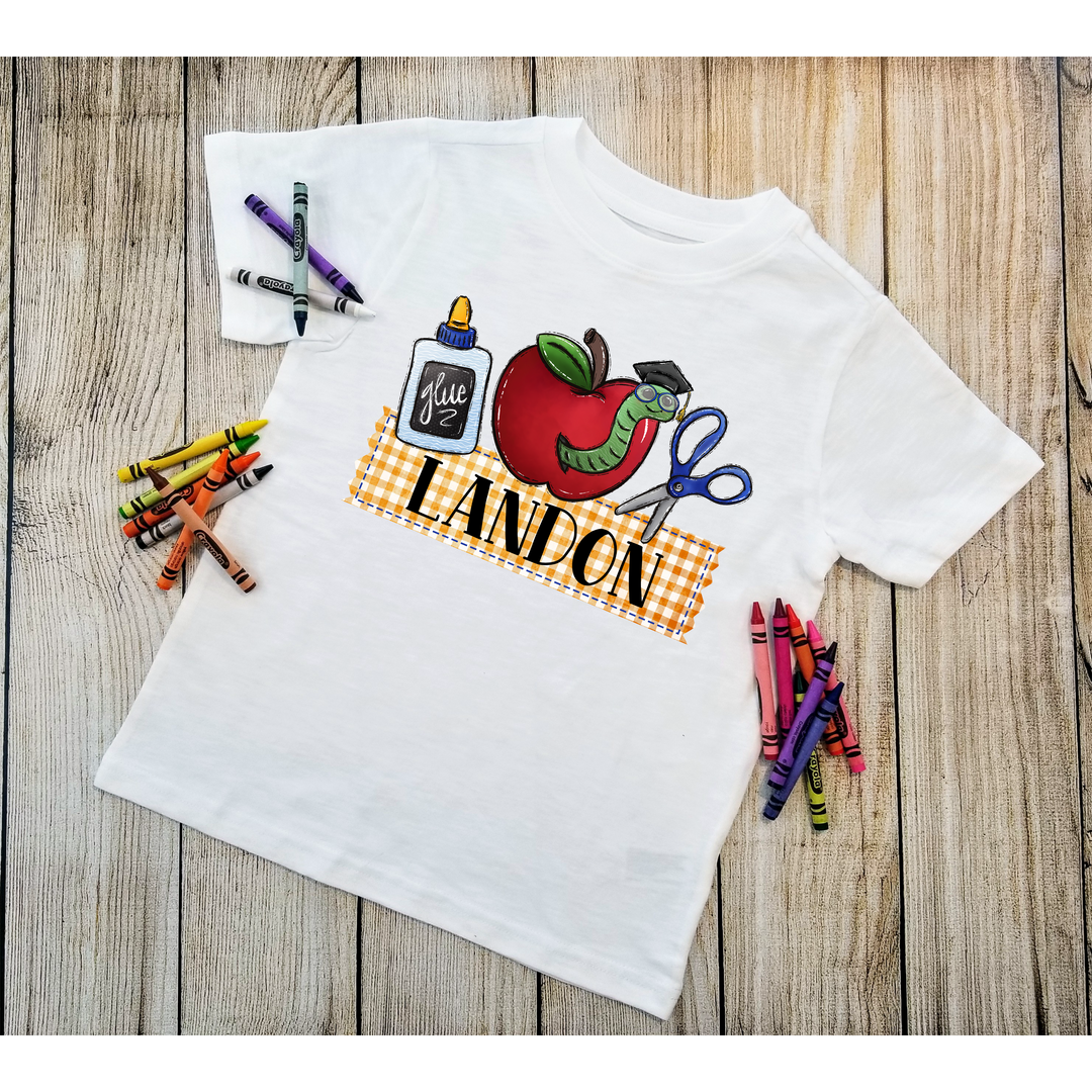 Back To School Name Plate Custom DTF Print