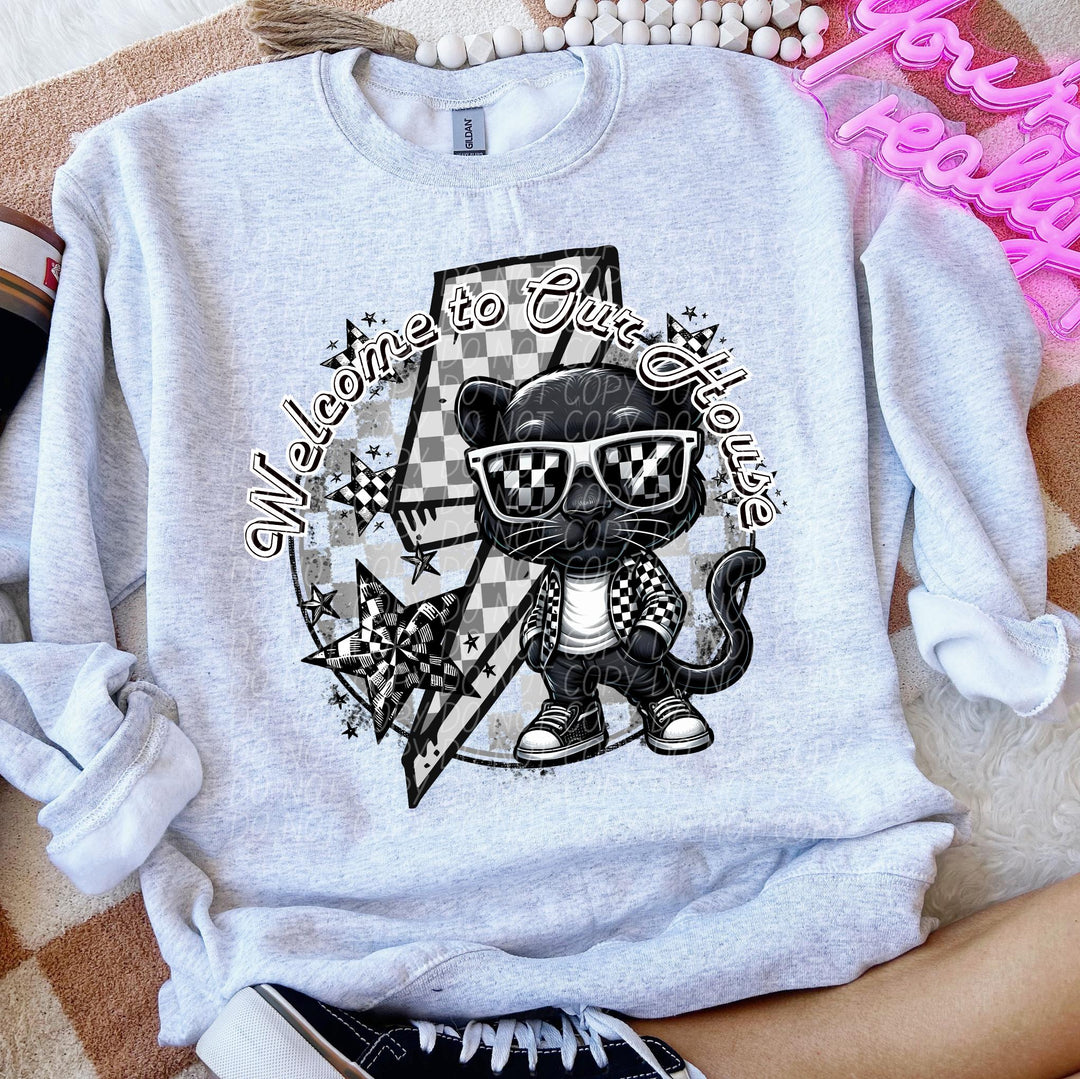 Welcome to Our House Cute Mascots DTF Print