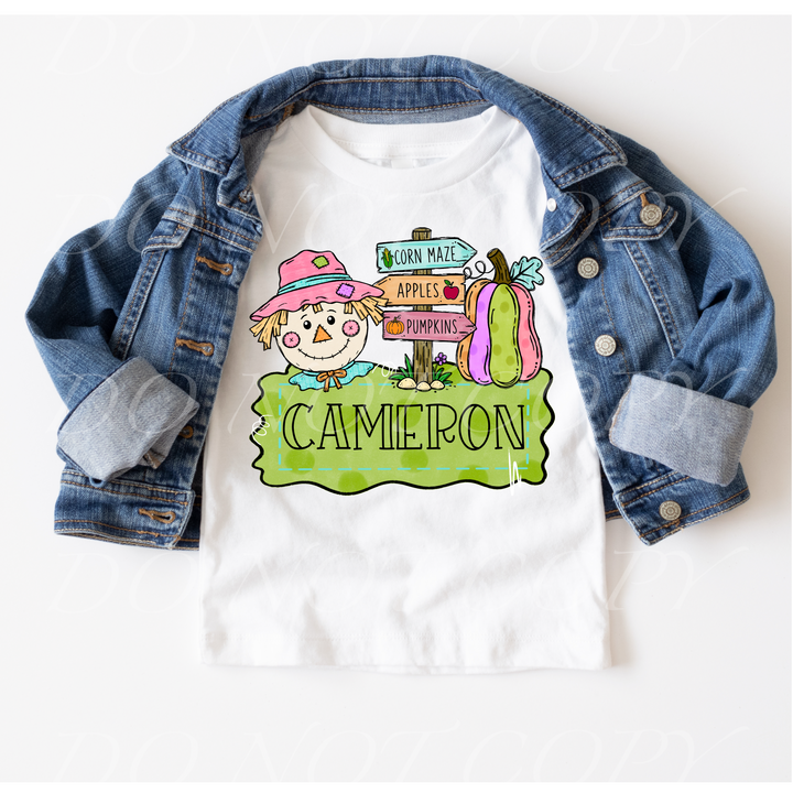 Scarecrow Name Plate DTF Print