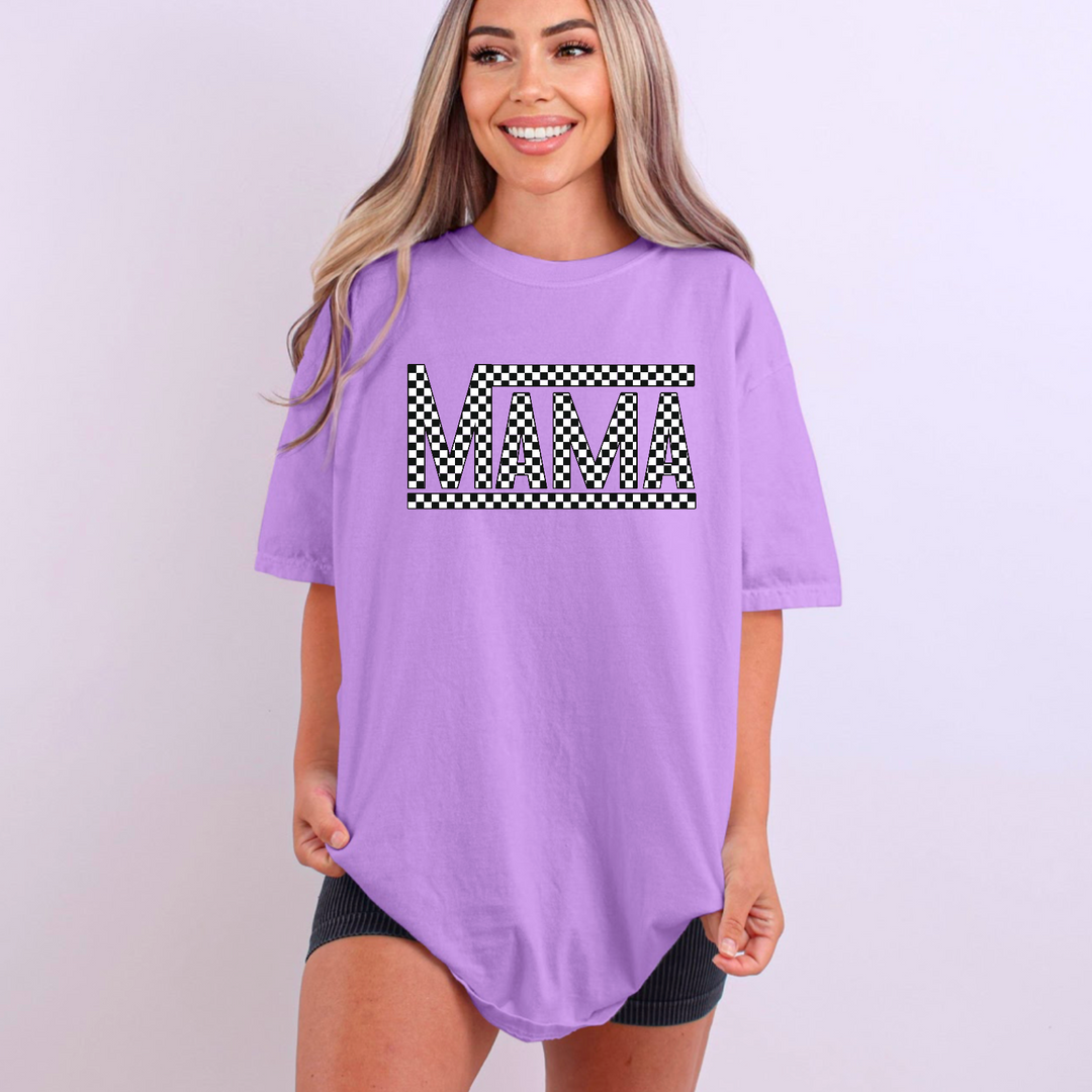 Mama Checkered DTF Print