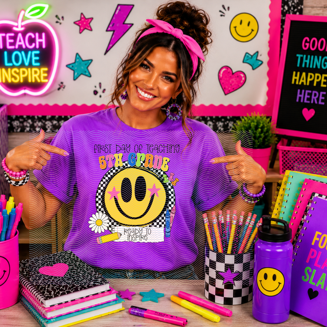 First Day Teacher DTF Print