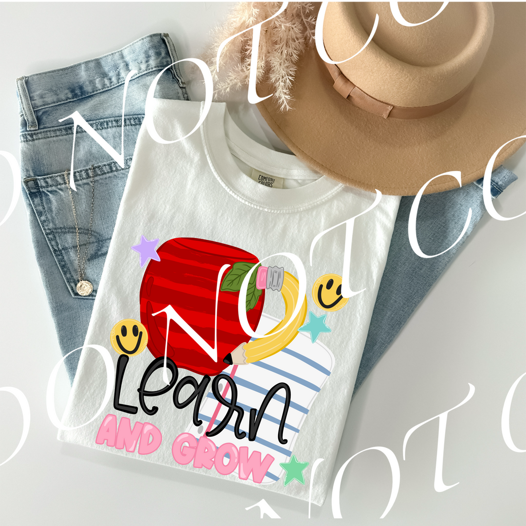 Learn And Grow DTF Print