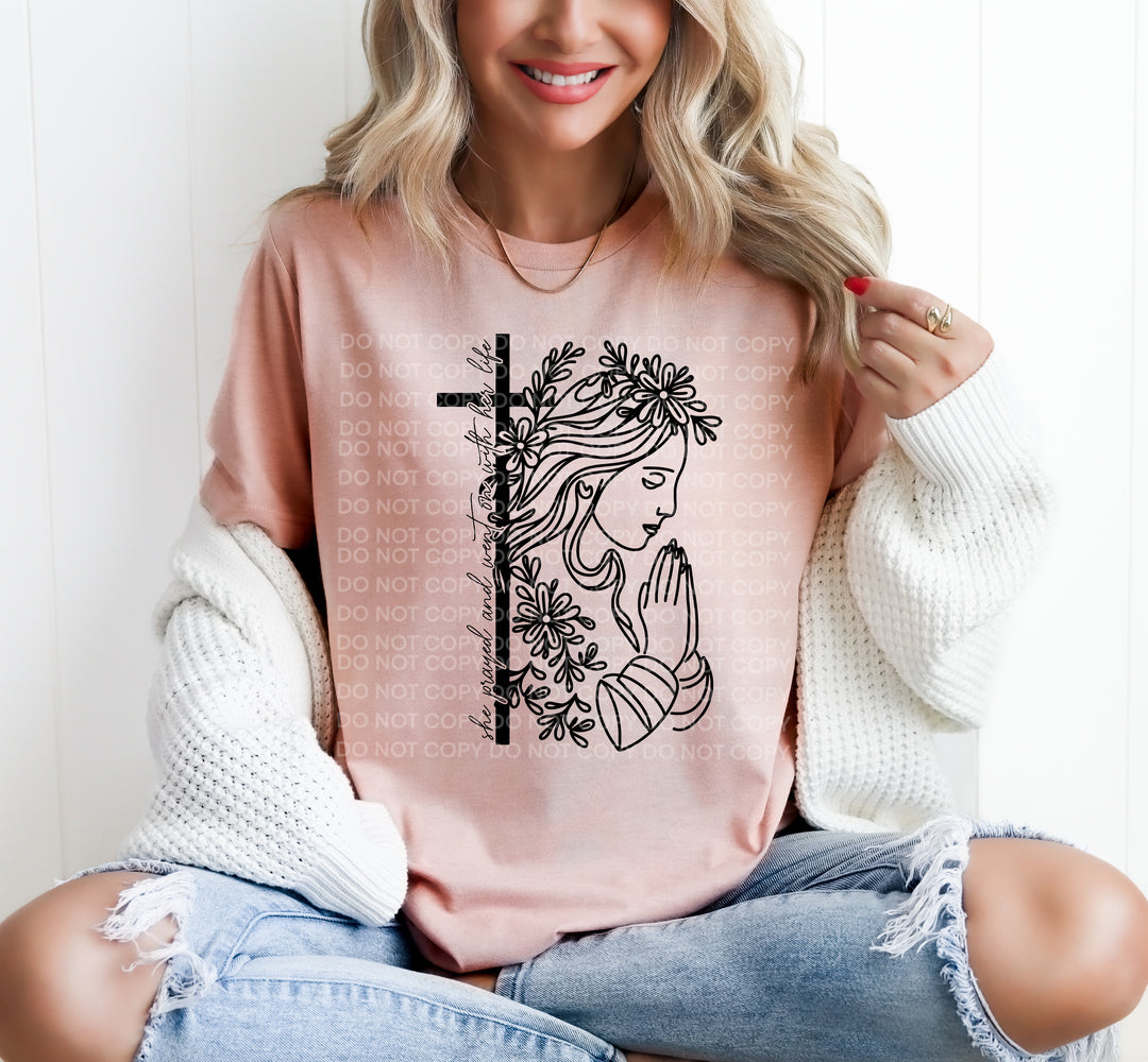 She Prayed DTF Print