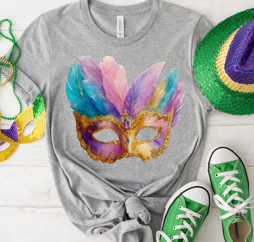 Mardi Gras Mask DTF Print