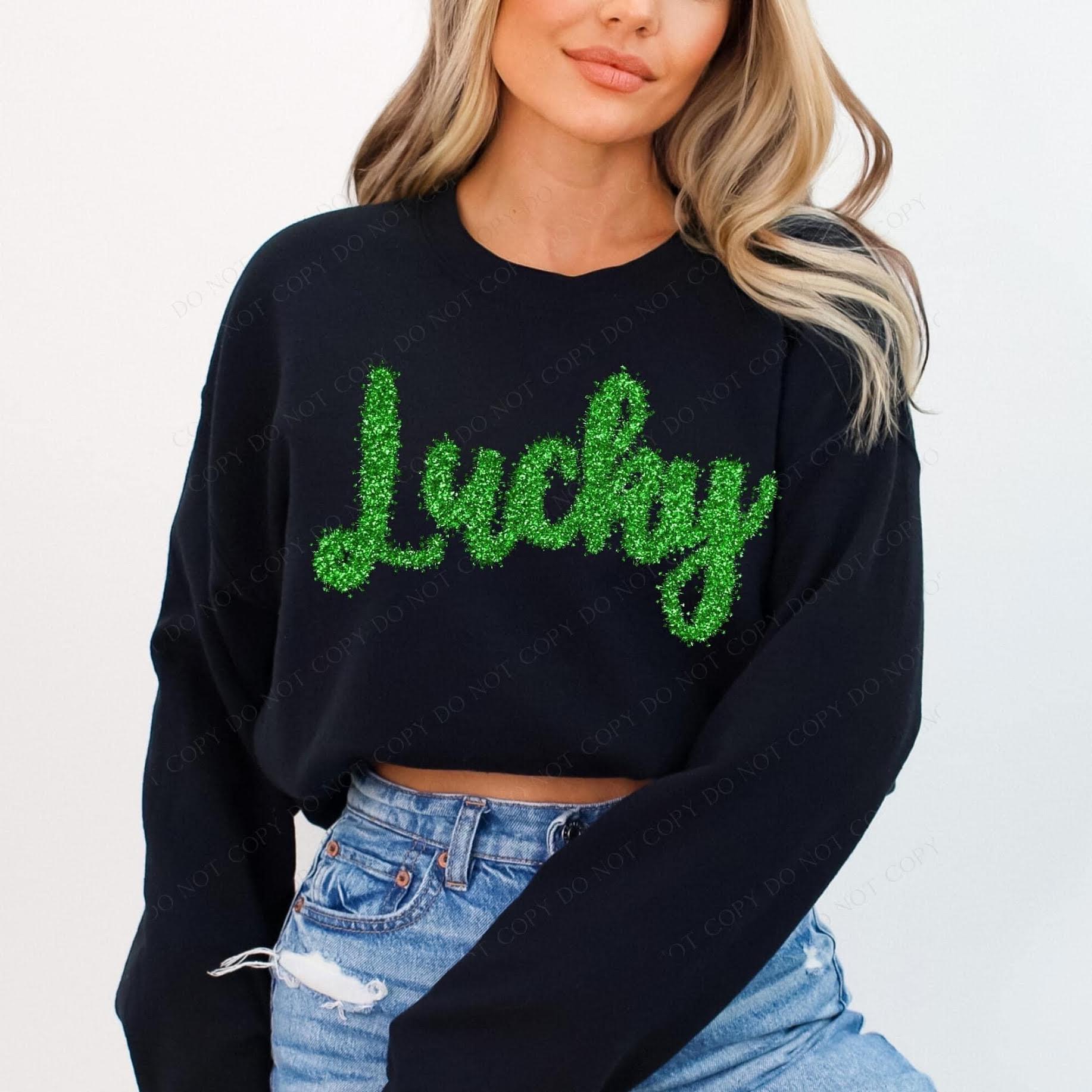 Faux Tinsel Lucky DTF Print