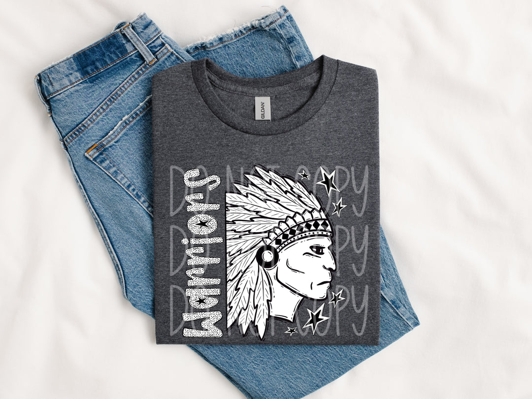BW Dottie Mascots DTF Print