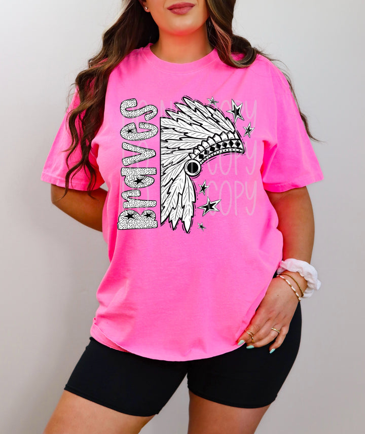 BW Dottie Mascots DTF Print